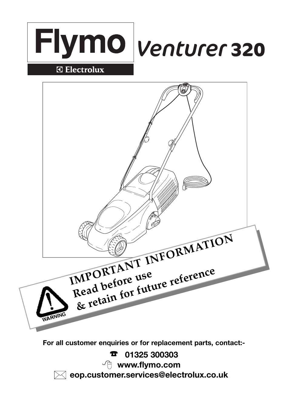 Flymo 320 User Manual | 8 pages
