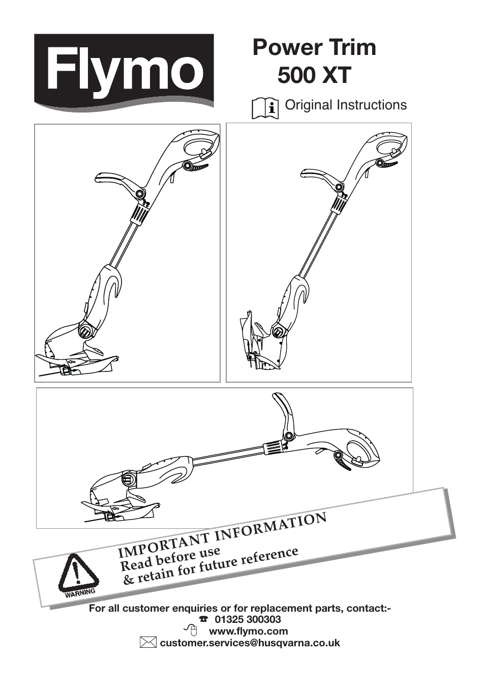 Flymo POWER TRIM 500 XT User Manual | 9 pages