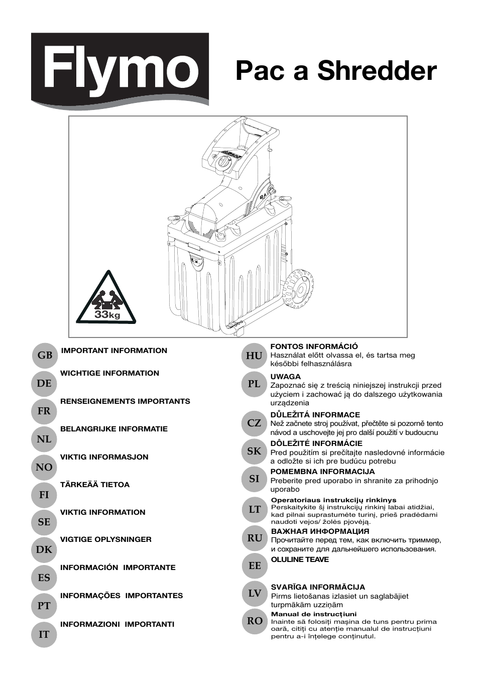 Flymo 510740403 User Manual | 72 pages