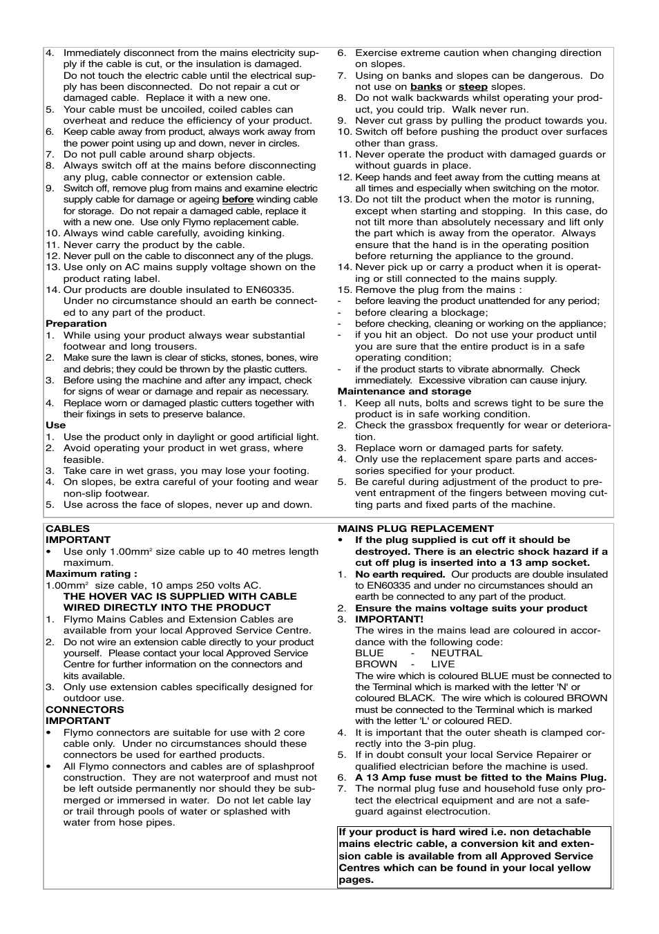 Flymo Hover Vac HV280 User Manual | Page 3 / 8