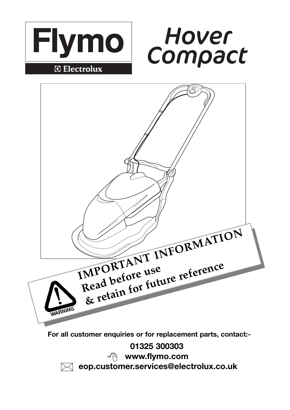 Flymo Electrolux Hover Compact User Manual | 8 pages