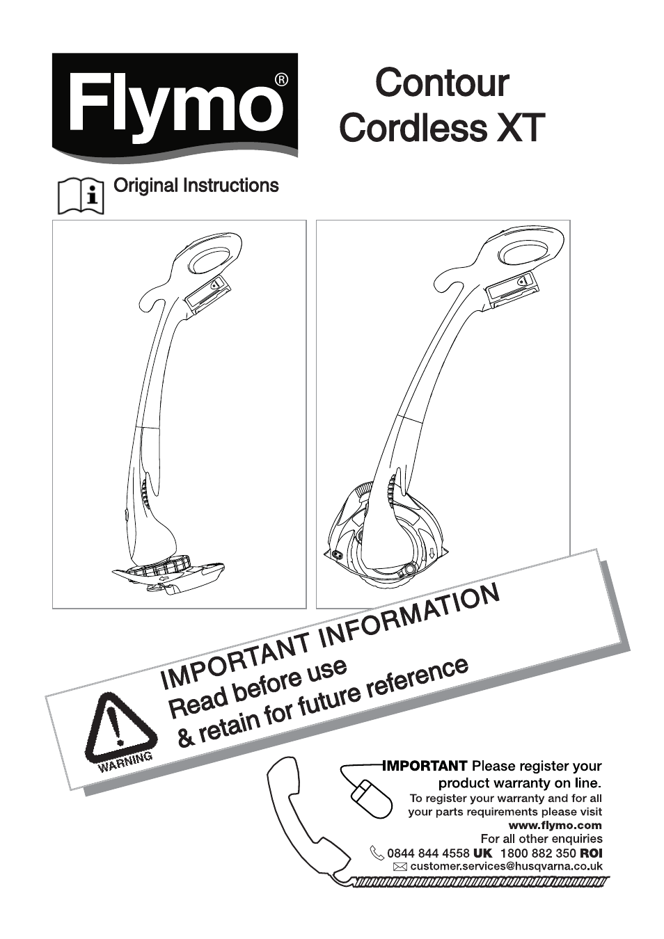 Flymo CONTOUR XT User Manual | 9 pages