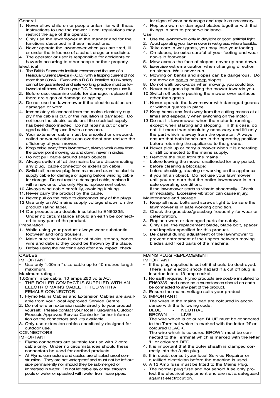 Flymo ROLLER COMPACT 4000 User Manual | Page 3 / 9