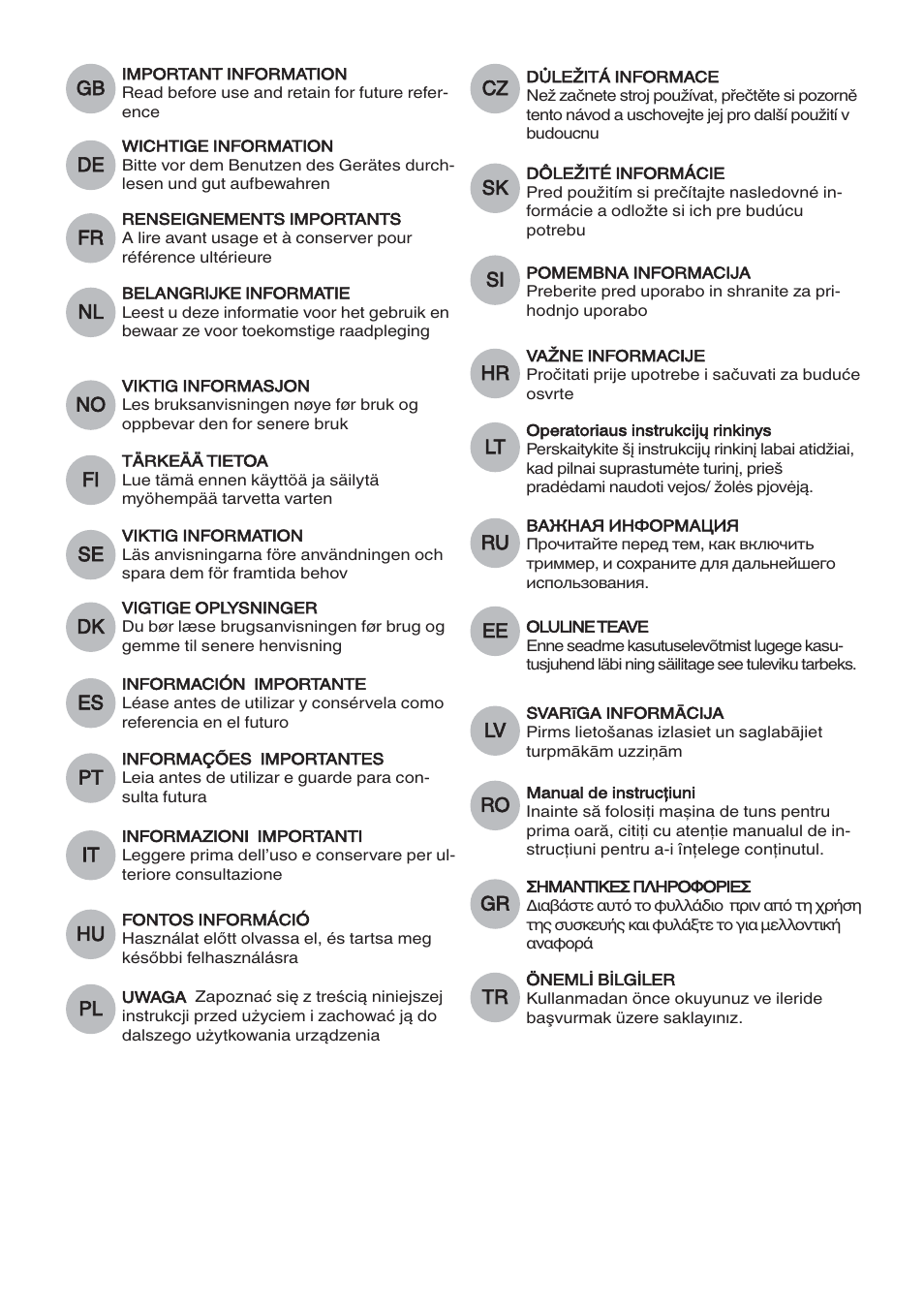 Flymo 600 HD User Manual | Page 2 / 80
