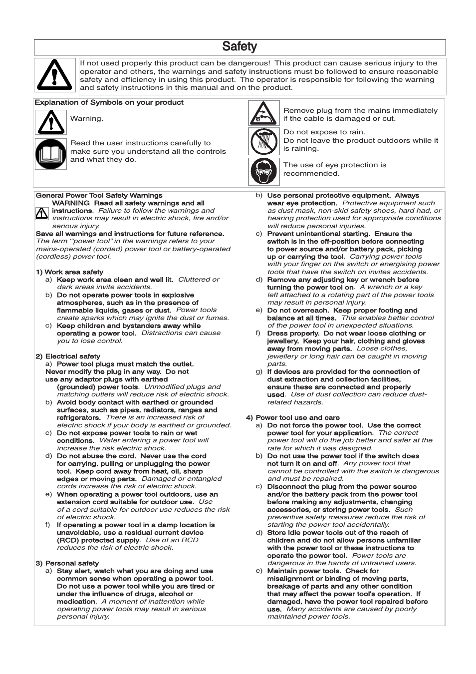 Safety | Flymo EasiCut 510 User Manual | Page 3 / 9
