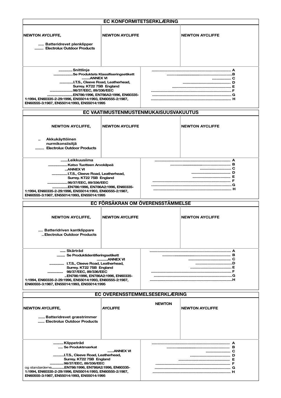 Flymo Electrolux CT250X User Manual | Page 11 / 14