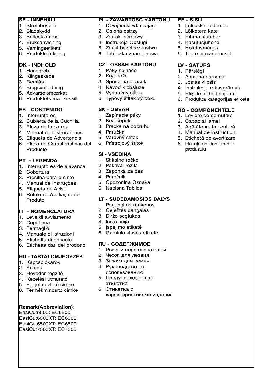 Flymo EASICUT 6000XT User Manual | Page 3 / 56
