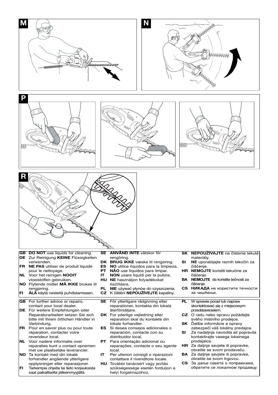 Mn p r | Flymo EASICUT 6000XT User Manual | Page 5 / 56