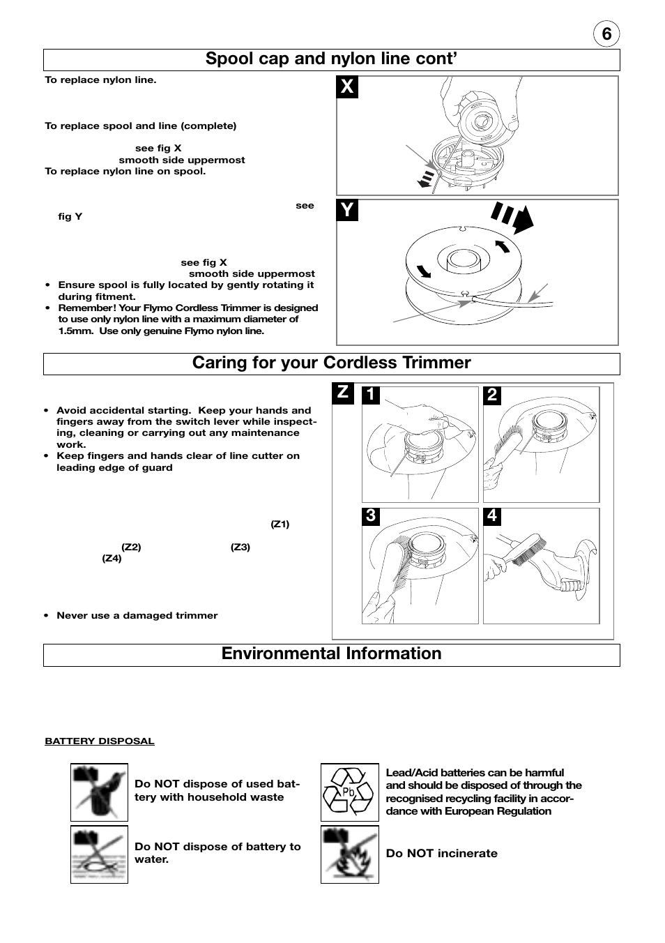 Z2 3 4 1 | Flymo Electrolux CT250 User Manual | Page 7 / 8