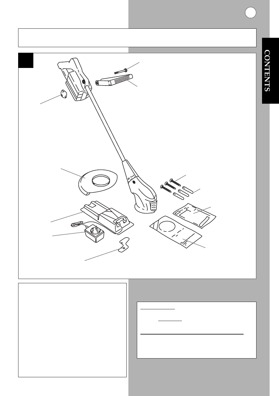 1contents carton contents | Flymo Cordless Multi-Trim MCT250 User Manual | Page 2 / 15