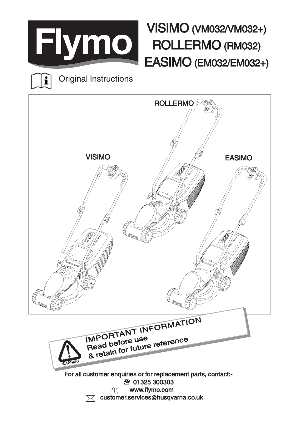 Flymo EM032 User Manual | 9 pages