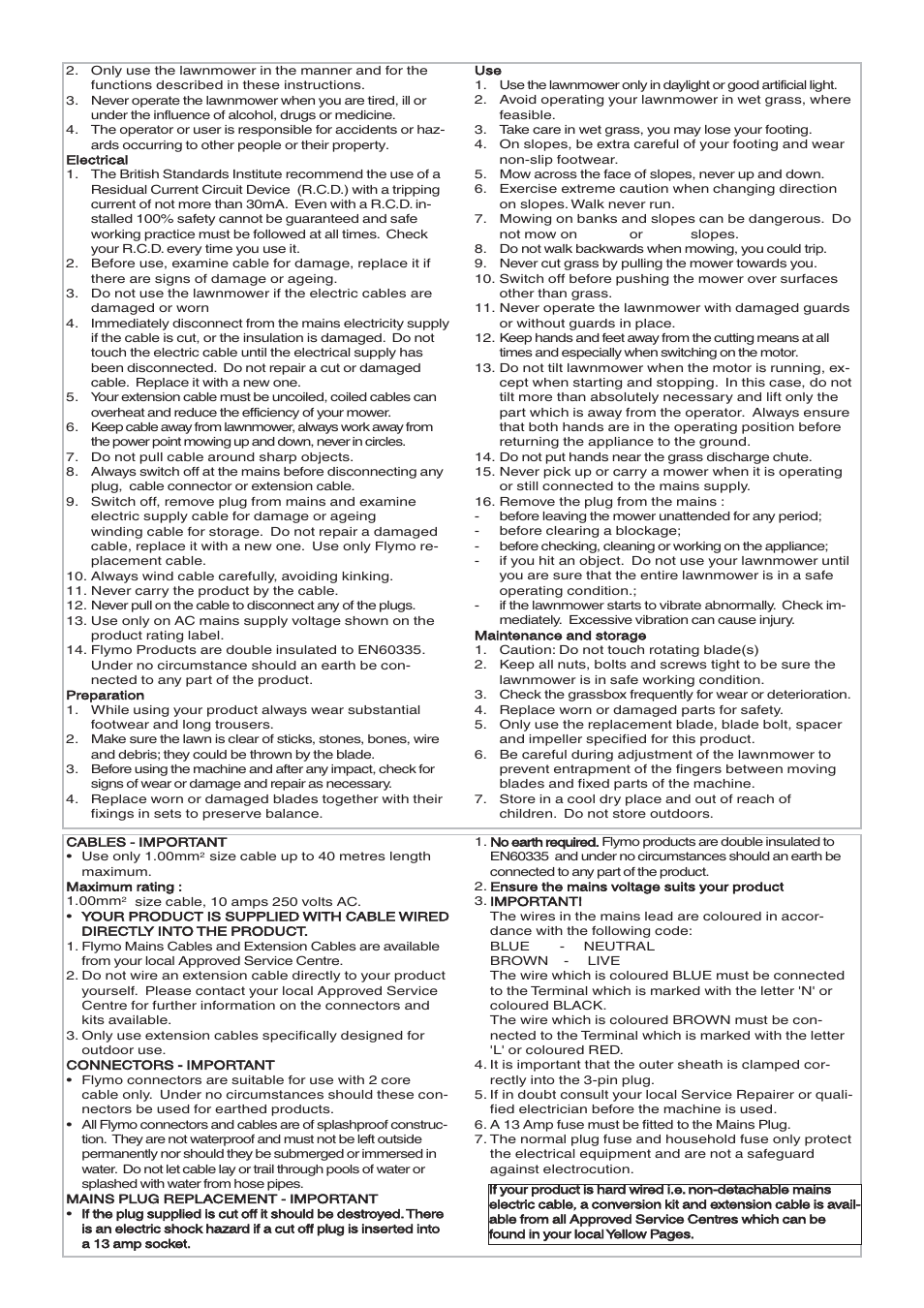 Flymo EM032 User Manual | Page 3 / 9