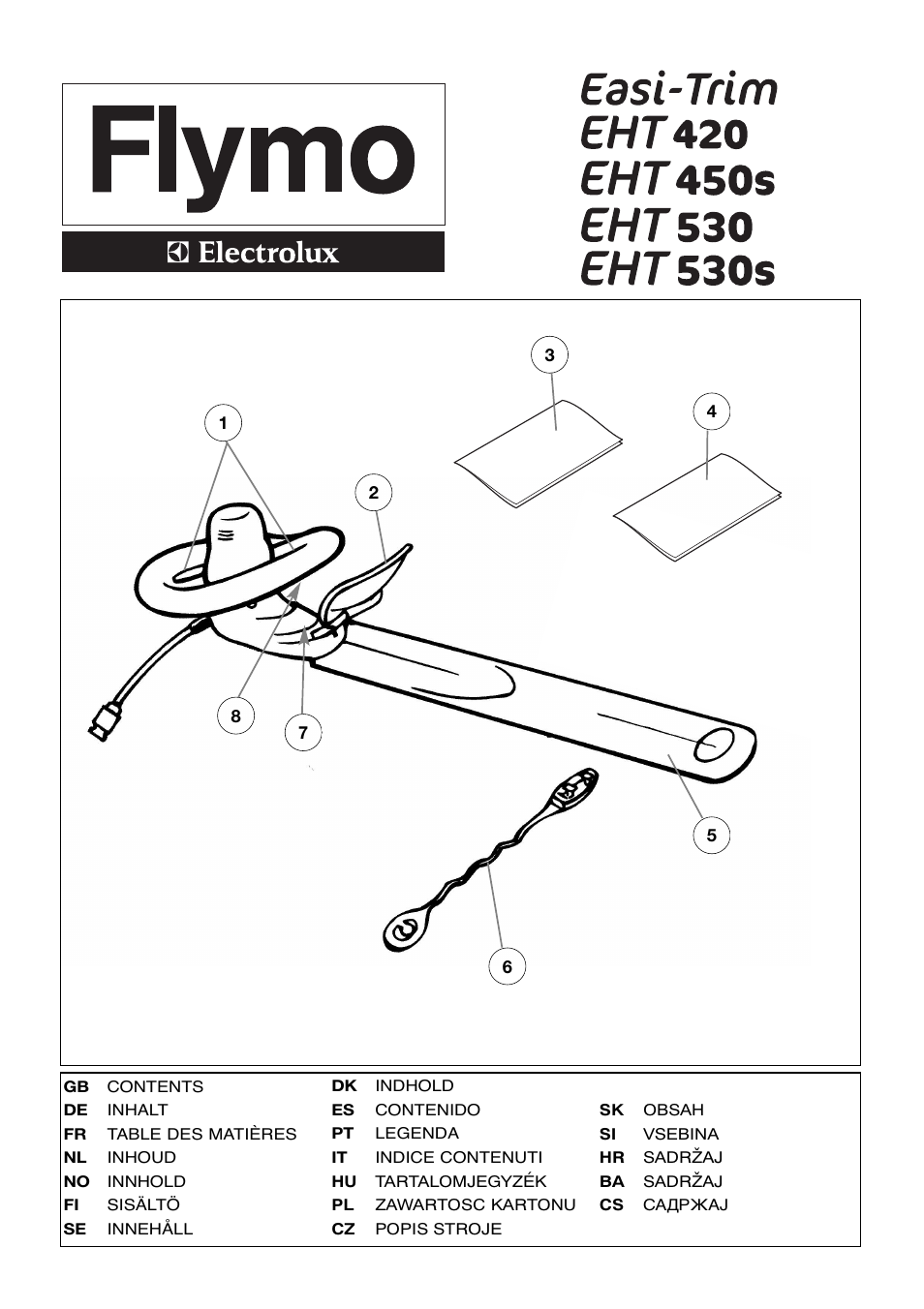 Flymo Electrolux EHT 450s User Manual | 9 pages