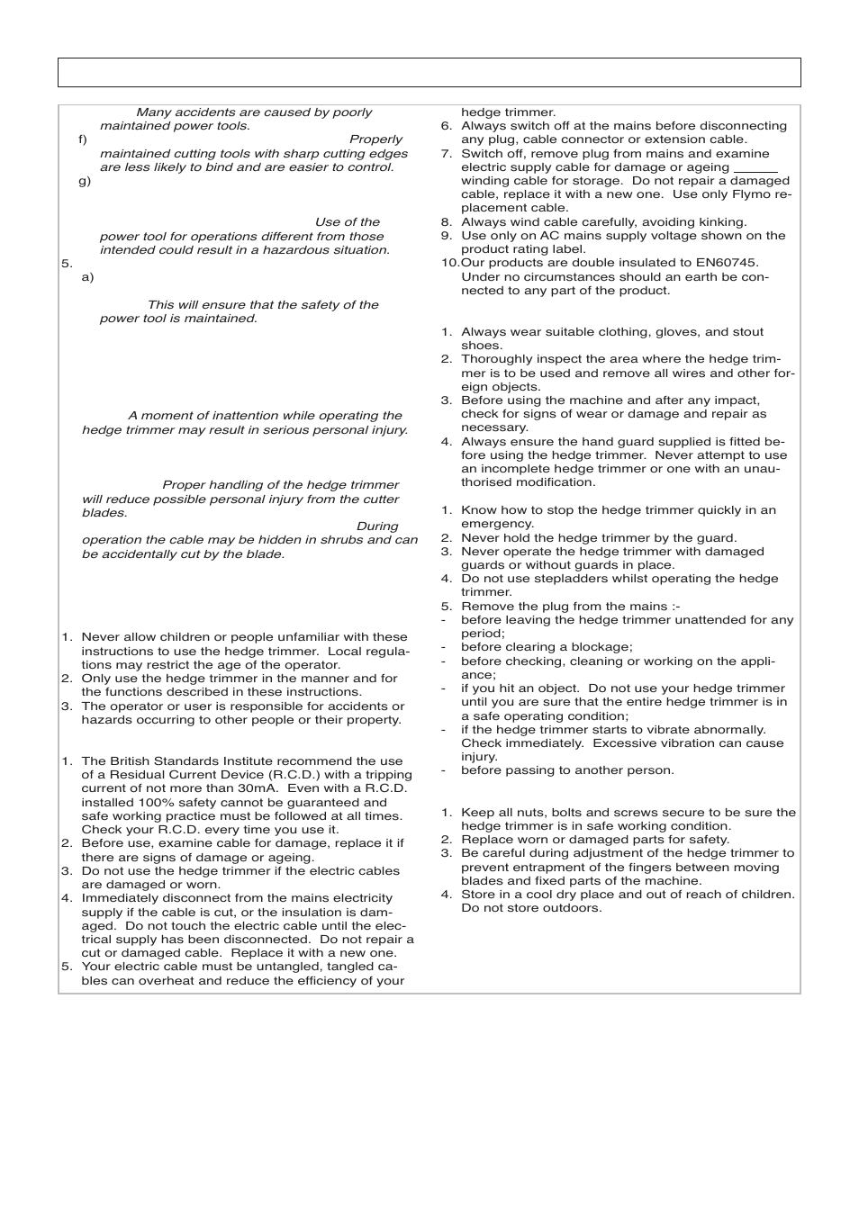 Safety cont | Flymo EasiCut 600XT User Manual | Page 4 / 9
