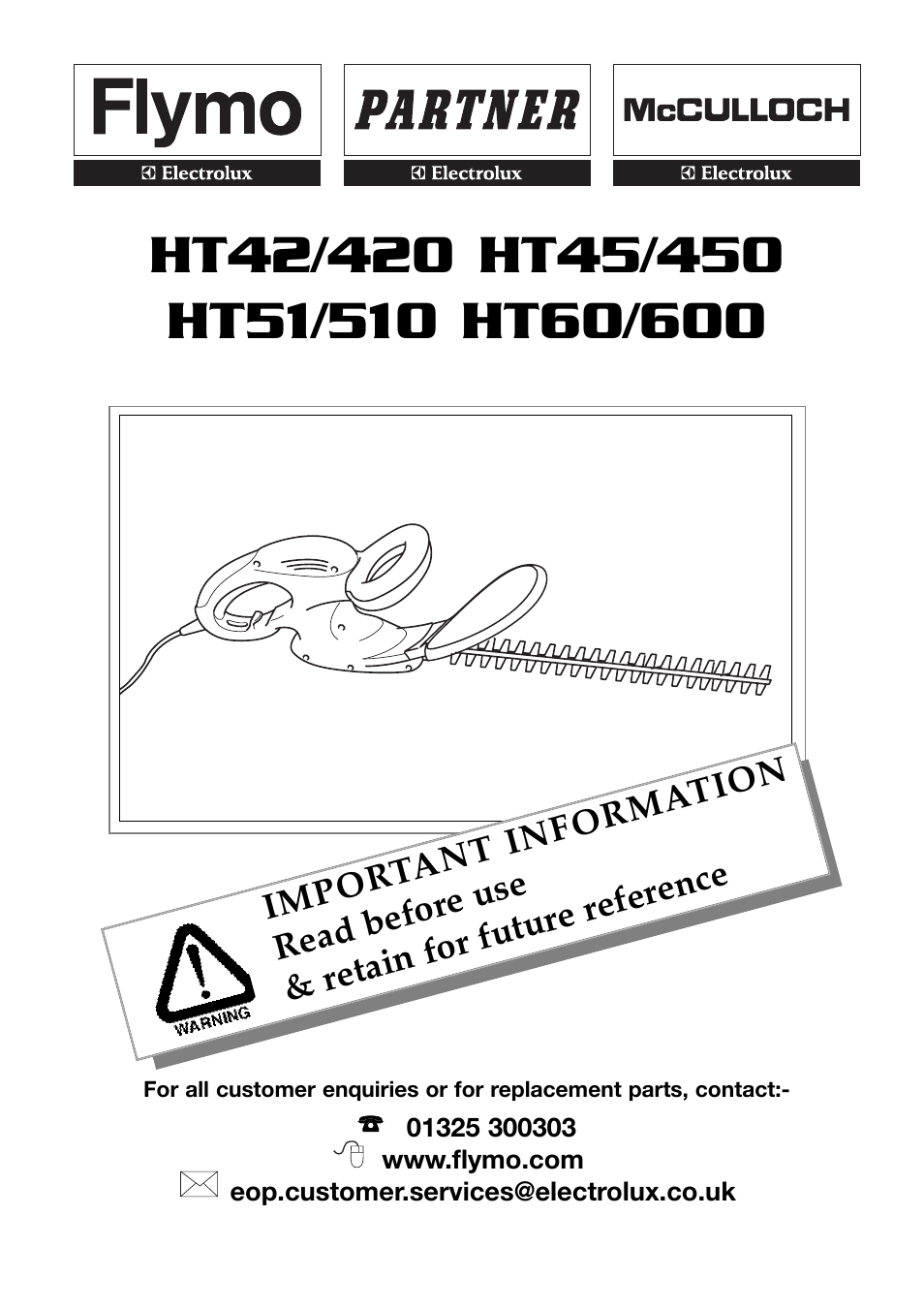 Flymo HT60 User Manual | 8 pages