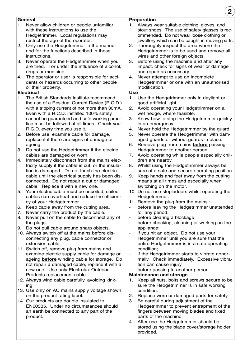 Flymo HT60 User Manual | Page 3 / 8