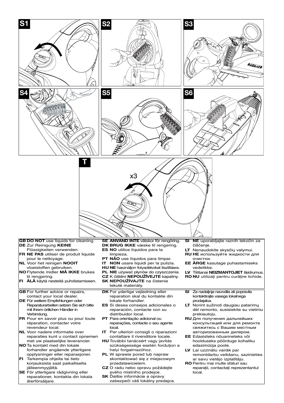 S2 s3 s4 s6 | Flymo SCIROCCO 2200 User Manual | Page 6 / 52