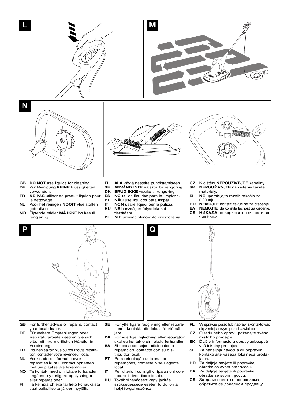 Qn l m | Flymo Minimo Electric Lawn Mower User Manual | Page 4 / 9