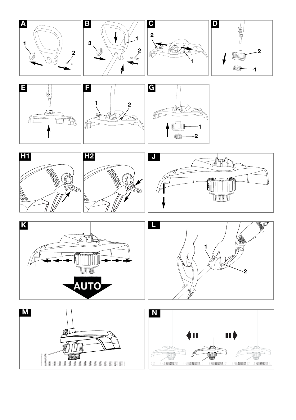 Auto | Flymo Samurai 800/1000 User Manual | Page 4 / 52