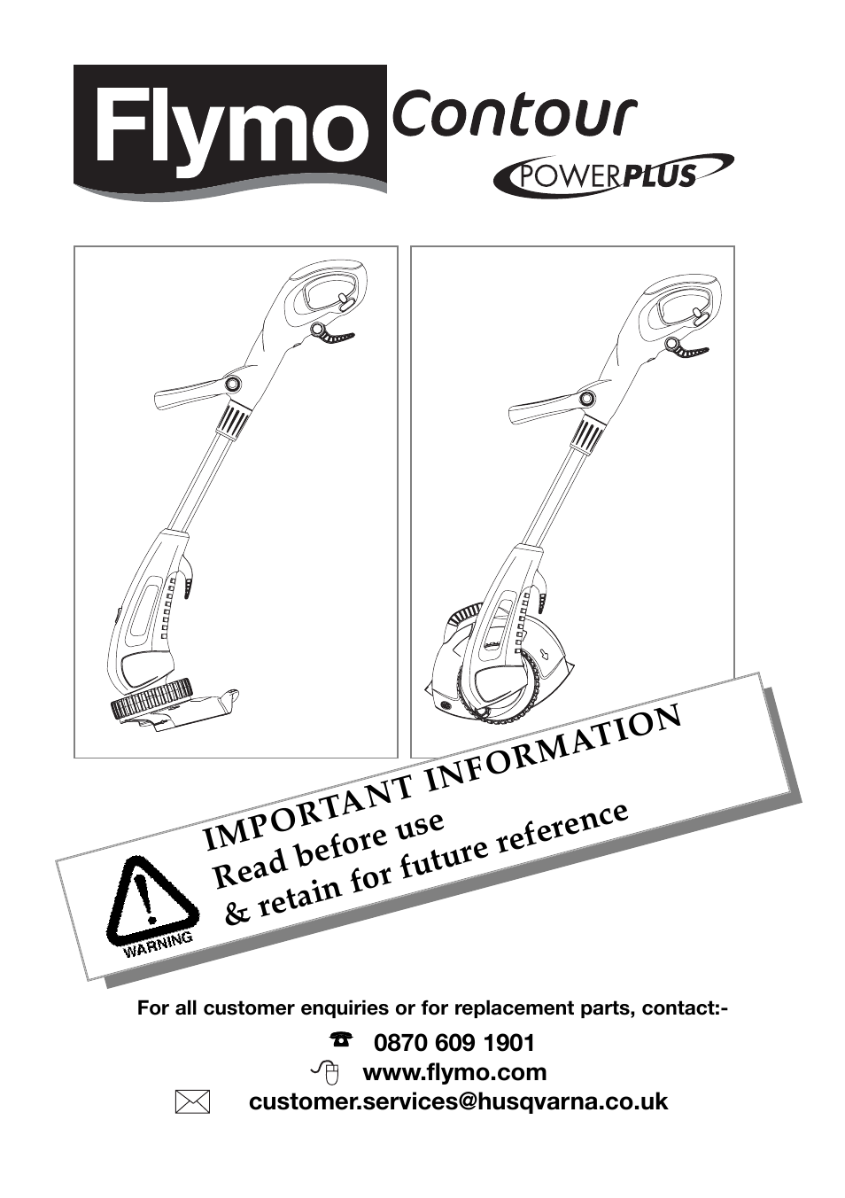 Flymo Contour Power Plus Trimmers User Manual | 9 pages