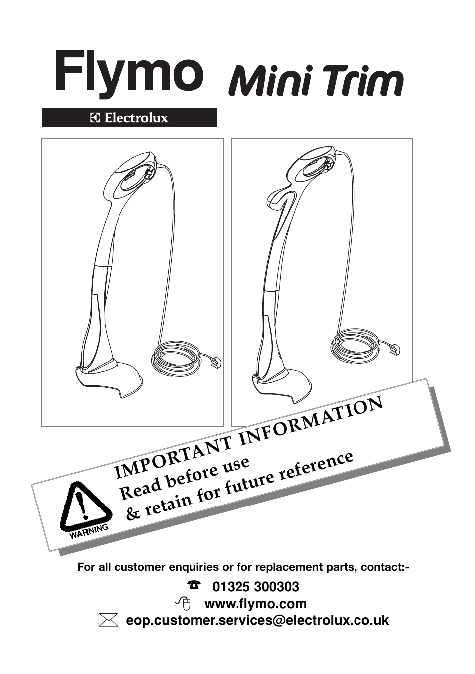 Flymo Electrolux Mini Trim User Manual | 8 pages