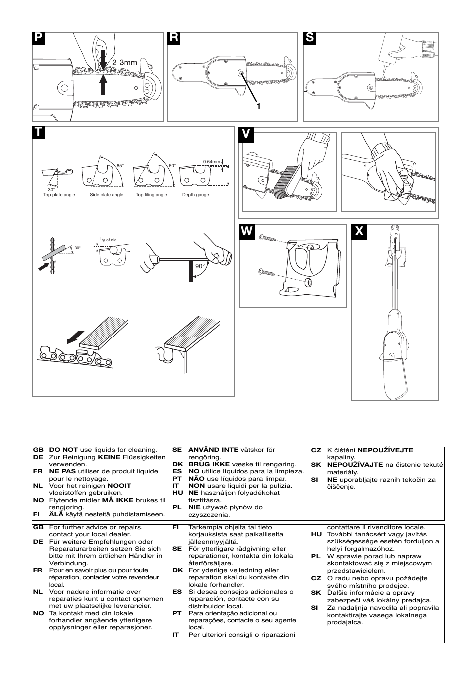 Vw x | Flymo Sabre Saw User Manual | Page 3 / 40