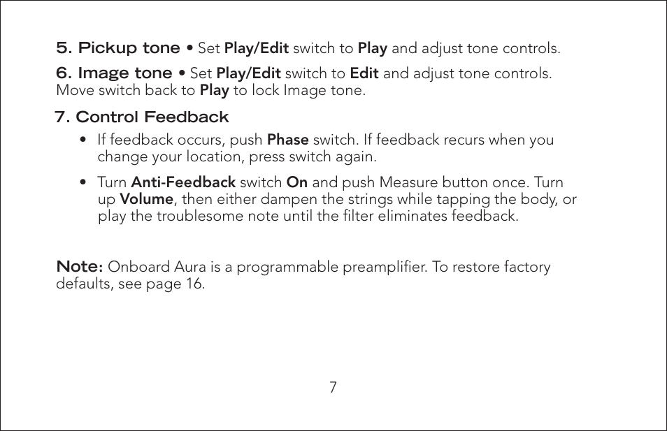 Fishman Onboard Aura User Manual | Page 7 / 18