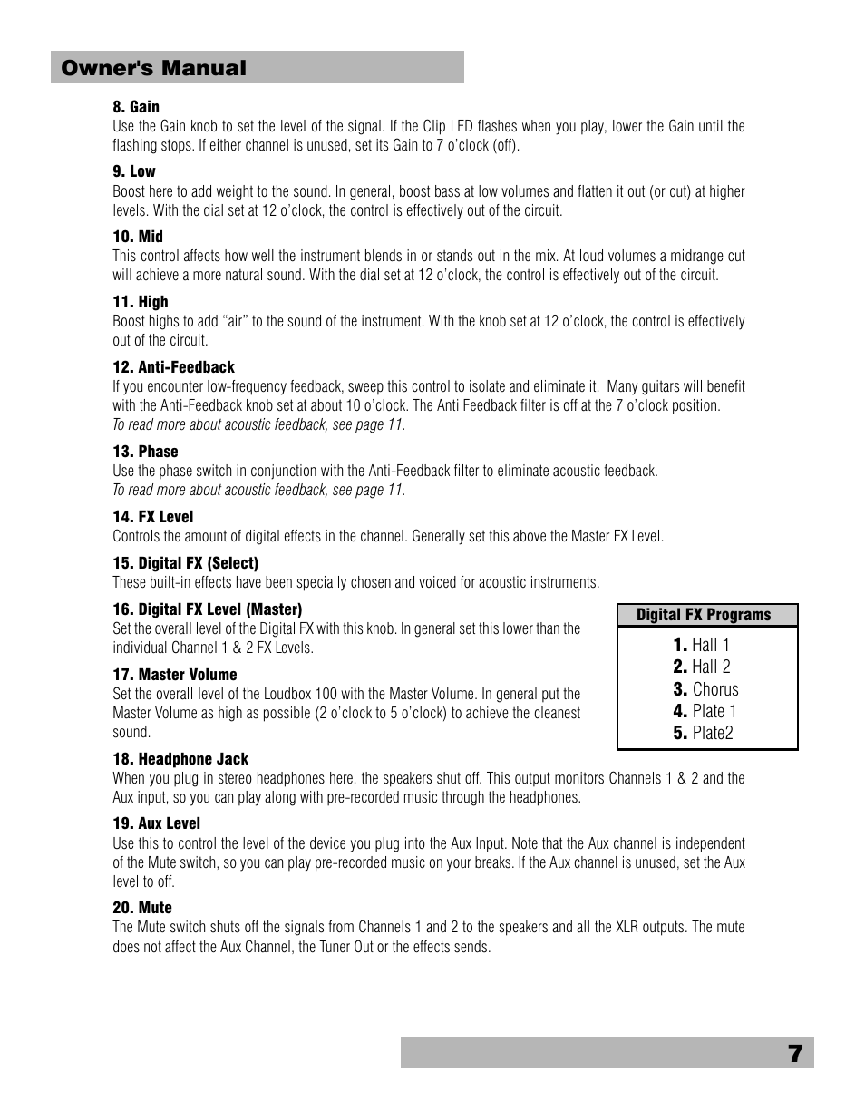 Fishman Loudbox 100 User Manual | Page 7 / 16