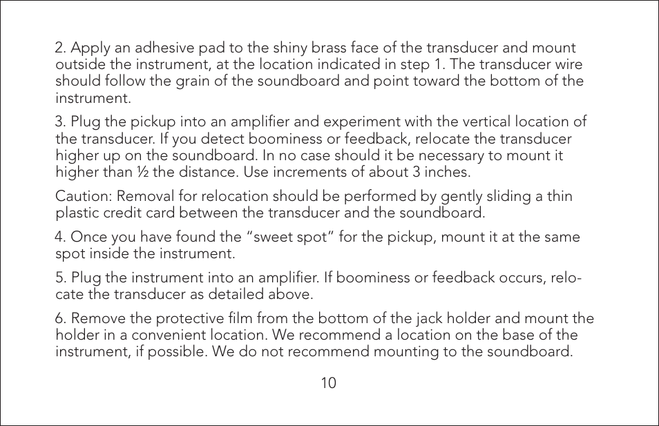 Fishman SBT-C User Manual | Page 10 / 12