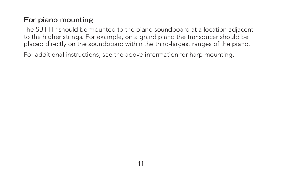 Fishman SBT-C User Manual | Page 11 / 12