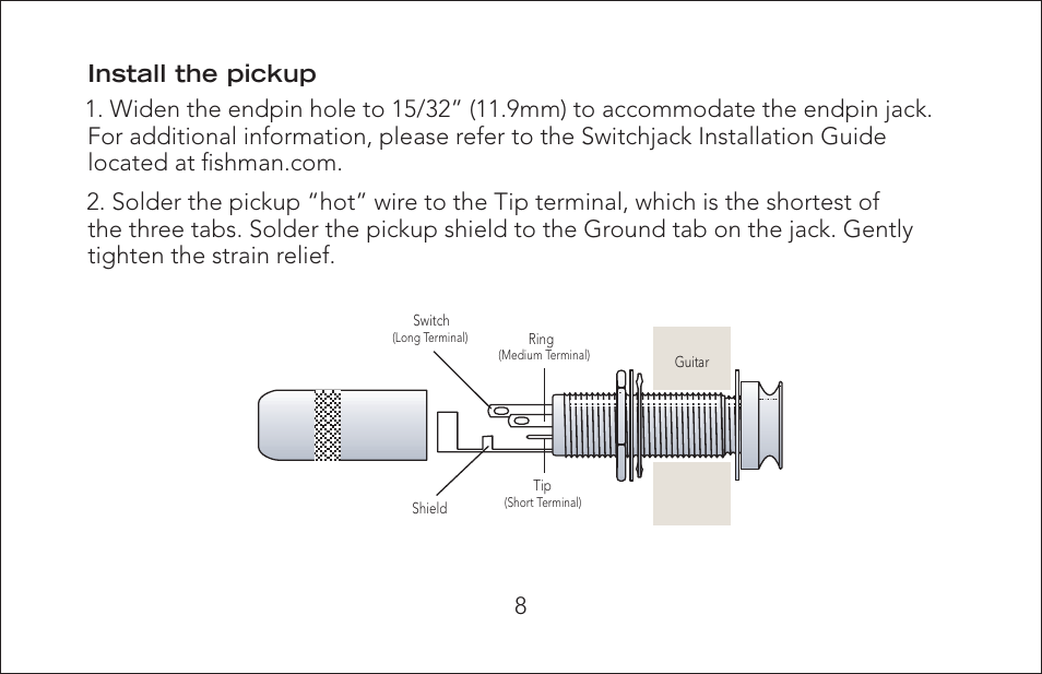 Fishman SBT-C User Manual | Page 8 / 12