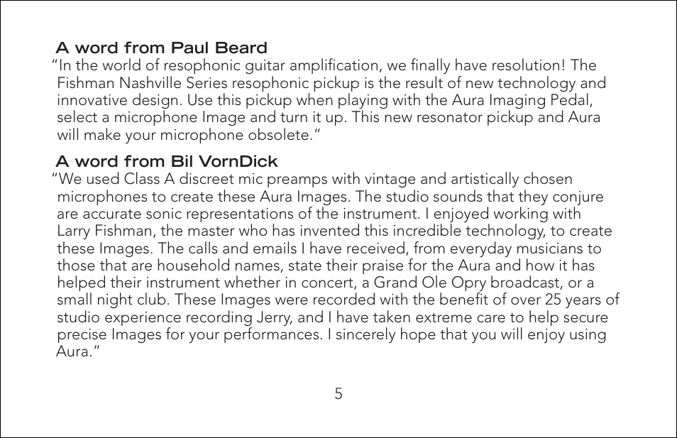 Fishman Aura Jerry Douglas Signature Series User Manual | Page 5 / 20