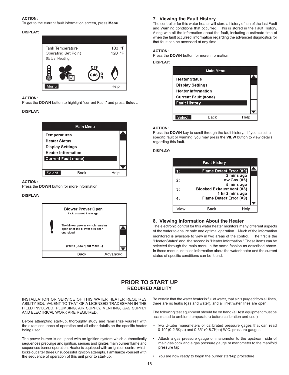 Prior to start up | John Wood SERIES 100 User Manual | Page 18 / 36