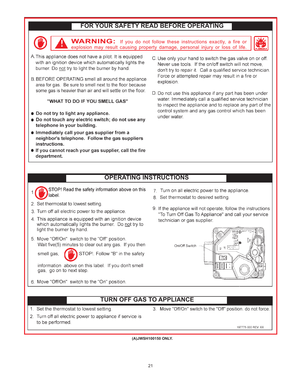 John Wood SERIES 100 User Manual | Page 21 / 36