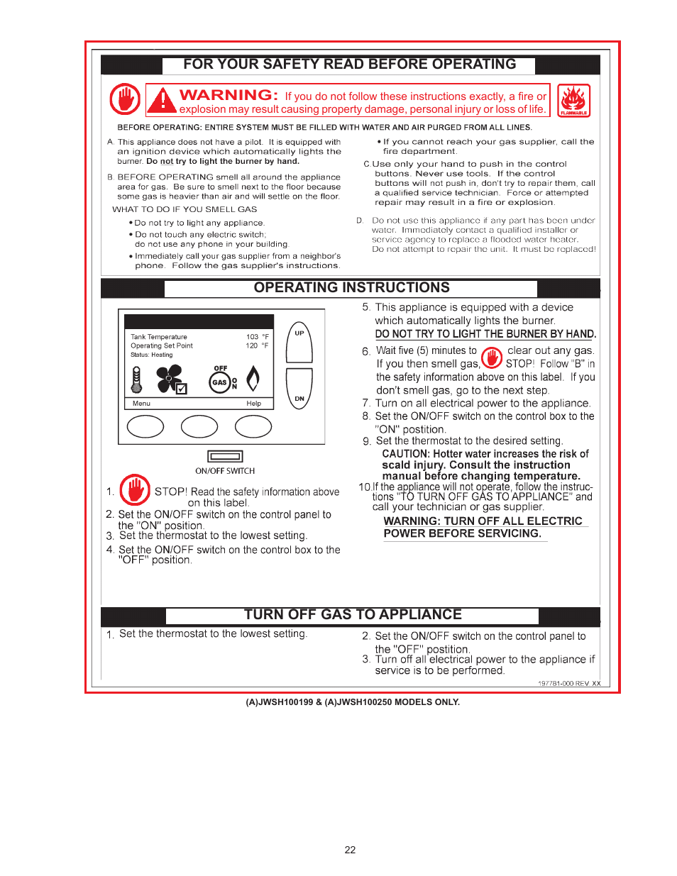 John Wood SERIES 100 User Manual | Page 22 / 36