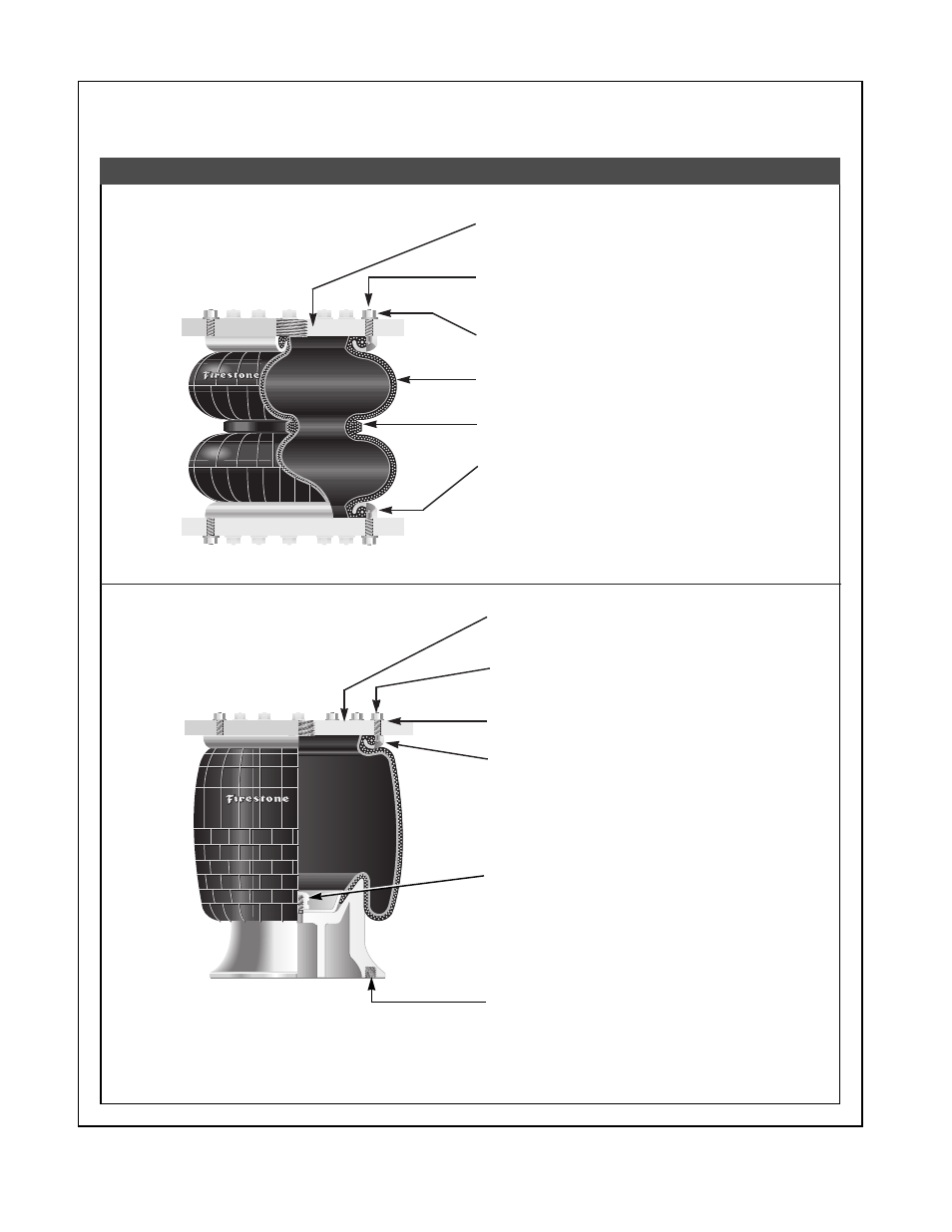 End closure options, Convoluted air springs, Reversible sleeve air springs | Steel bead rings | Firestone EMDG198 User Manual | Page 8 / 102