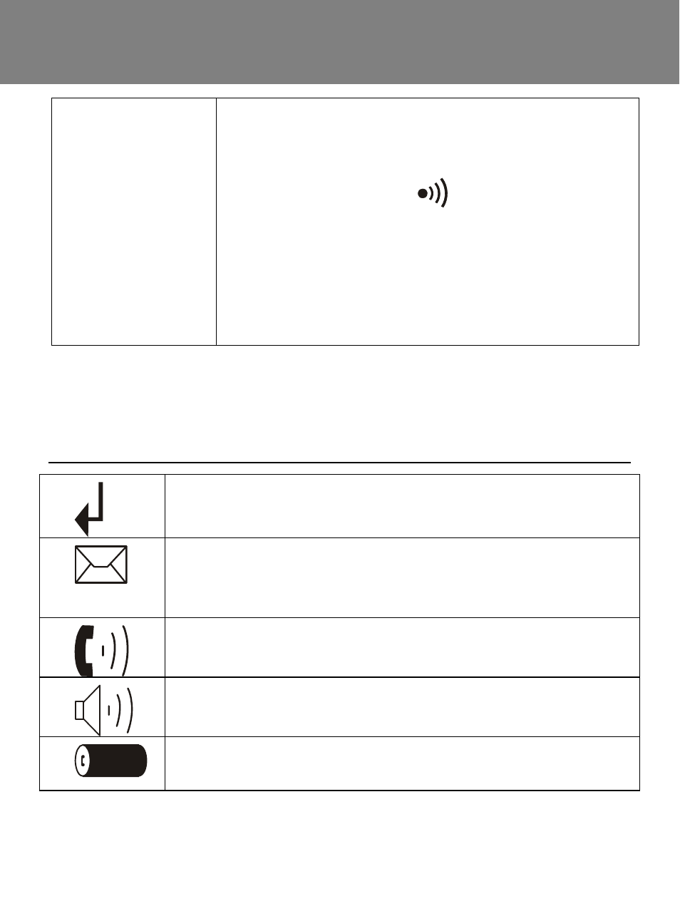 Descripción, Descripción de los íconos en la ventana lcd | Geemarc AMPLIDECT 350 User Manual | Page 176 / 236