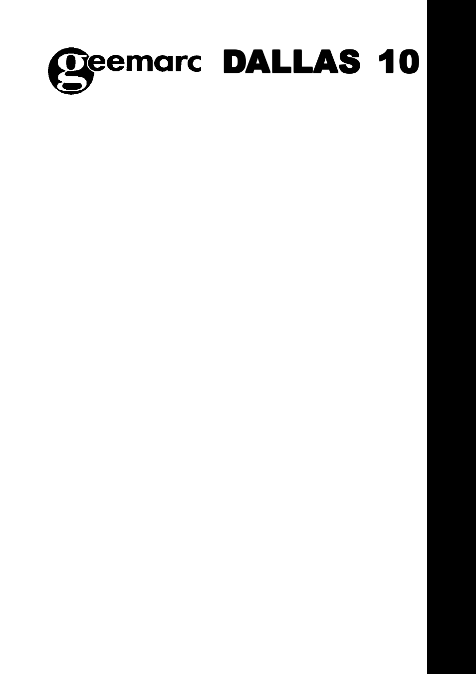 Geemarc Dallas 10 User Manual | 8 pages