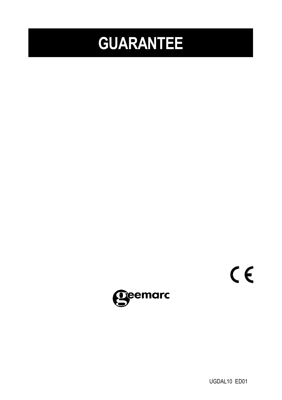 Guarantee | Geemarc Dallas 10 User Manual | Page 8 / 8