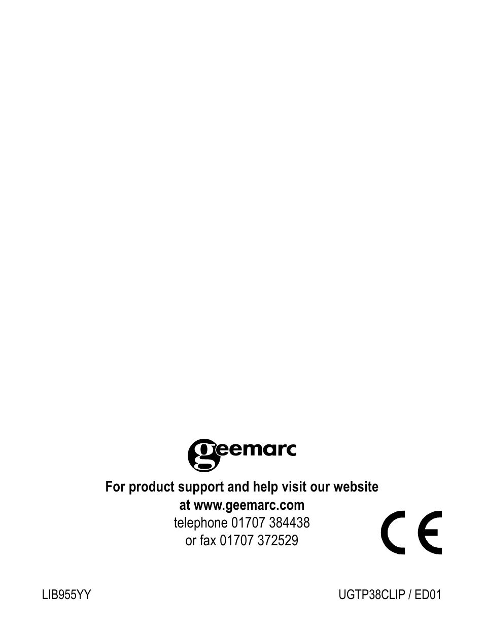 Geemarc TP38 User Manual | Page 12 / 12