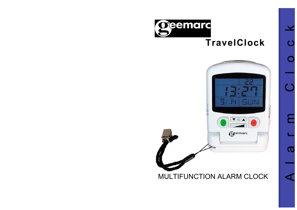 Geemarc TravelClock User Manual | 11 pages