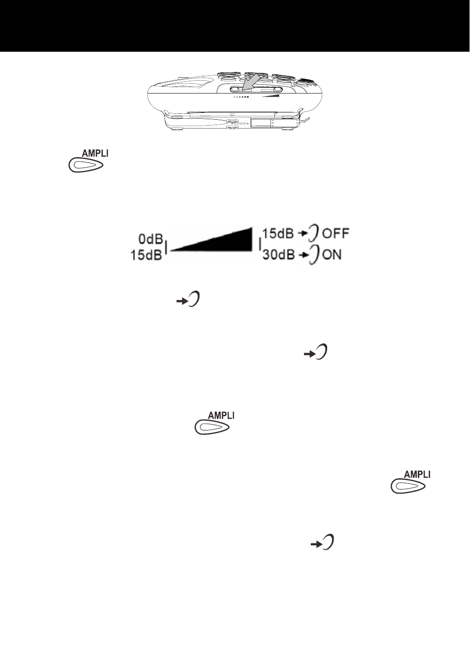 Settings | Geemarc AMPLI455 User Manual | Page 26 / 60