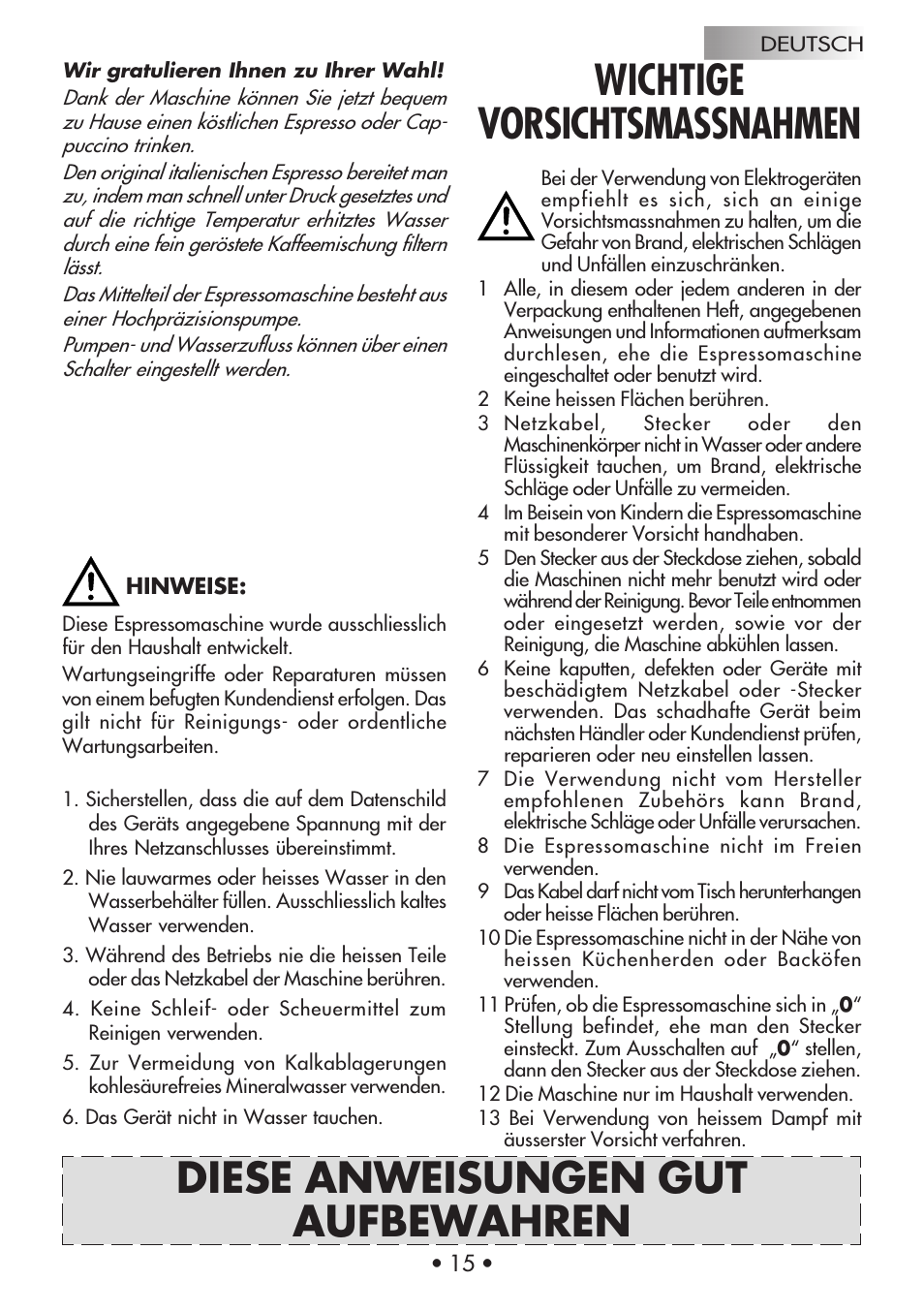 Gaggia Machine Baby Dosata User Manual | Page 19 / 53