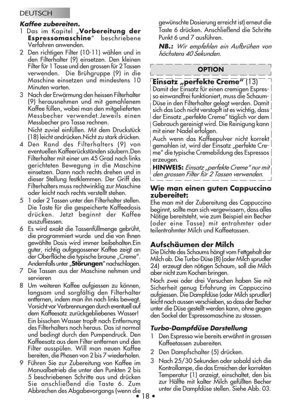 Gaggia Machine Baby Dosata User Manual | Page 22 / 53