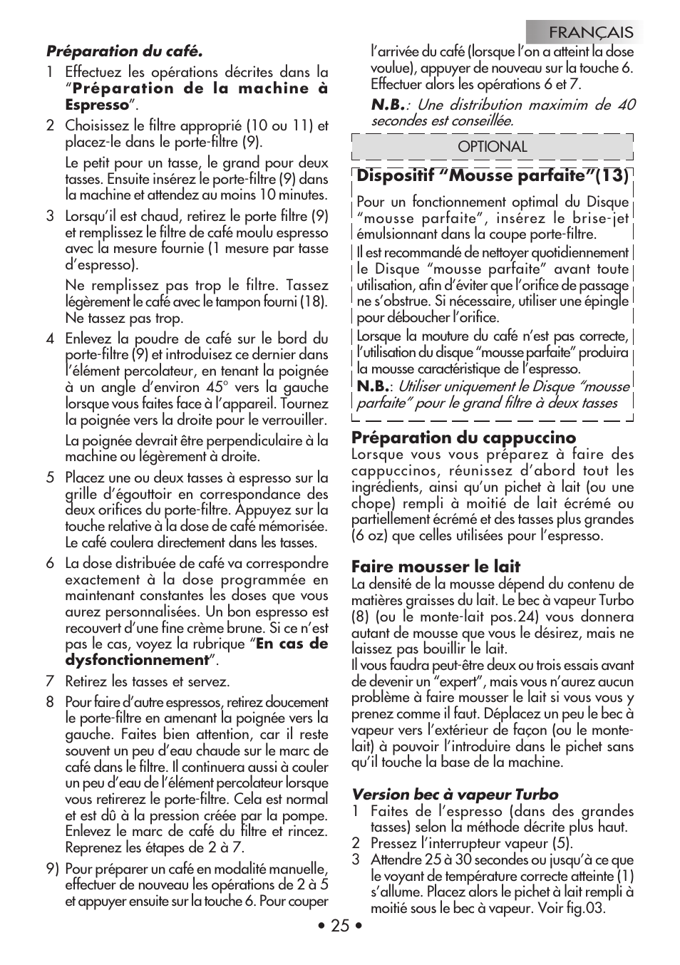 Gaggia Machine Baby Dosata User Manual | Page 29 / 53