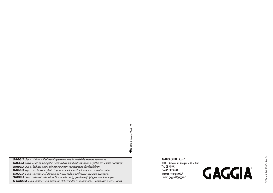 Gaggia | Gaggia Machine Baby Dosata User Manual | Page 4 / 53
