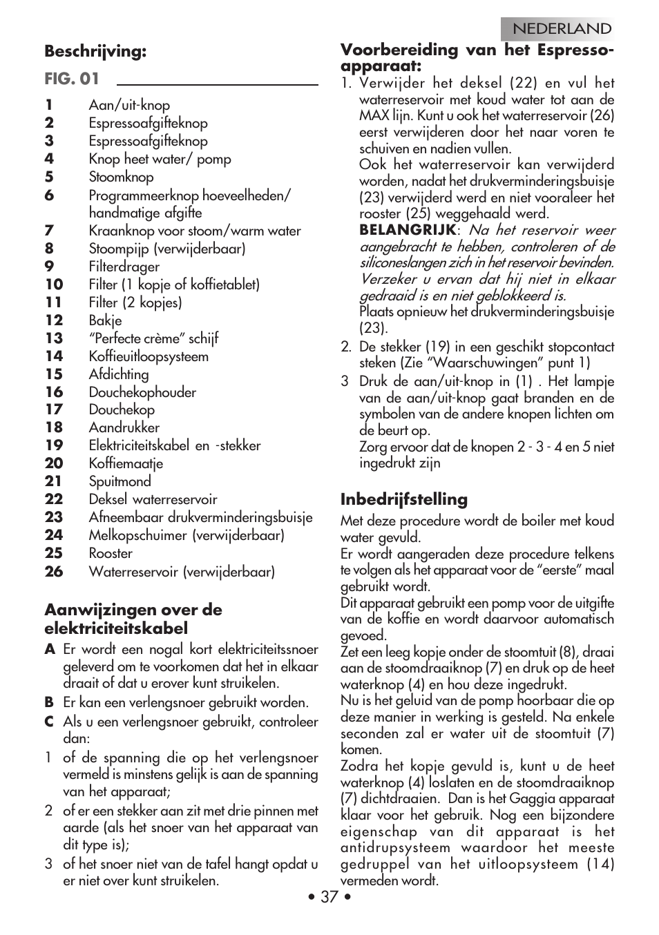 Gaggia Machine Baby Dosata User Manual | Page 41 / 53