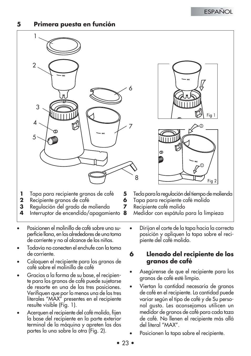 Gaggia Coffee Grinder Mod. MM Steel User Manual | Page 24 / 36