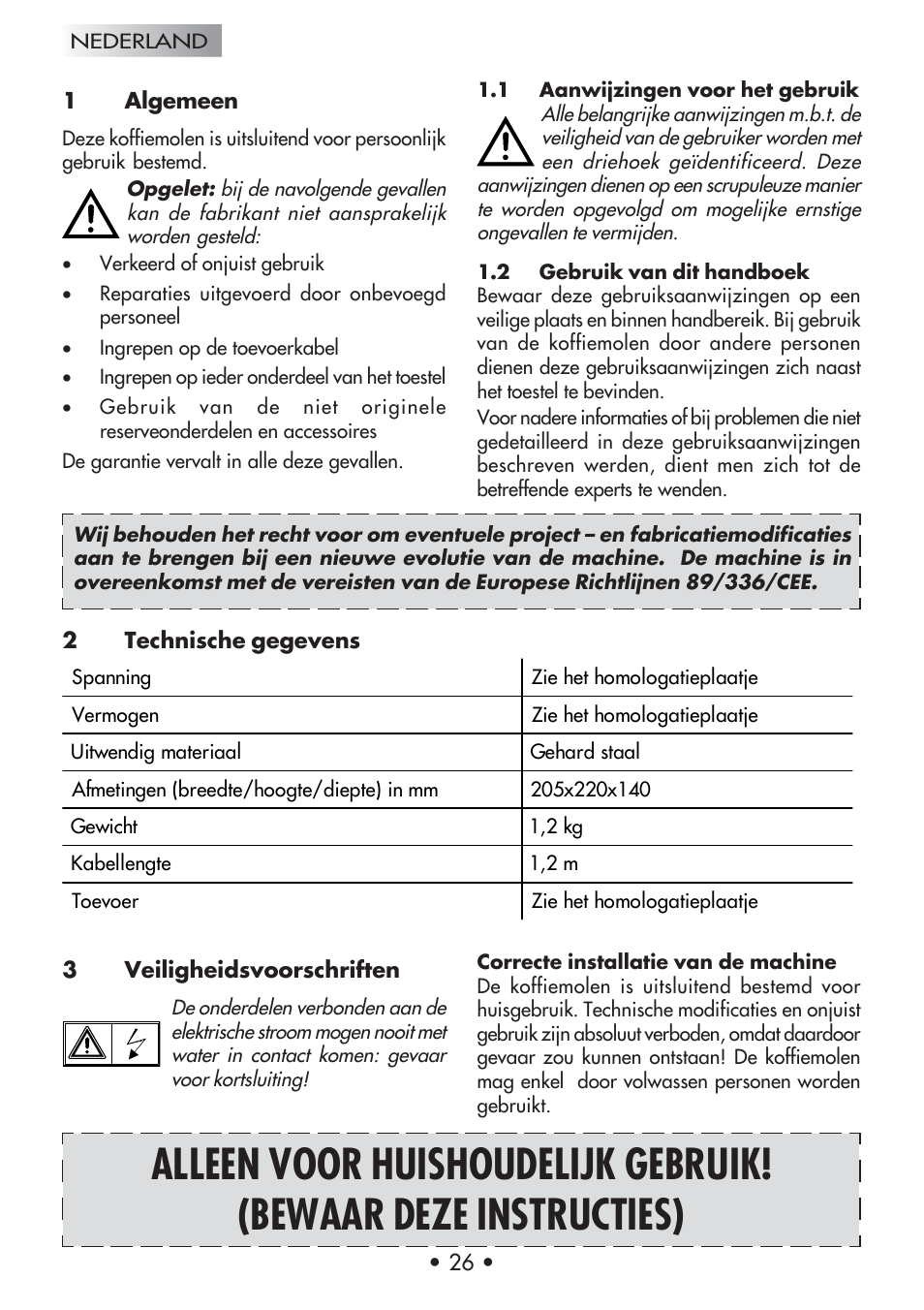 Gaggia Coffee Grinder Mod. MM Steel User Manual | Page 27 / 36