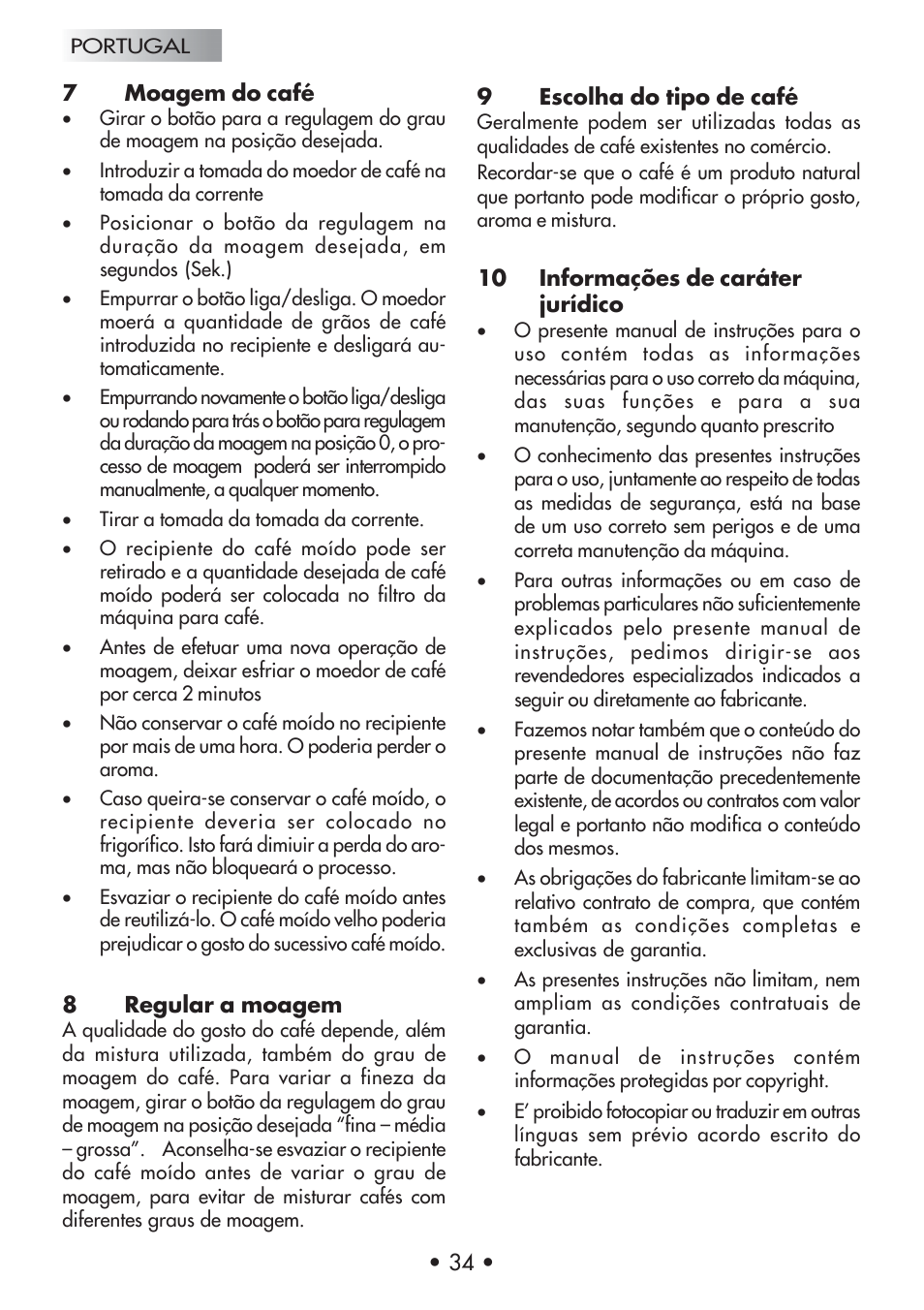 Gaggia Coffee Grinder Mod. MM Steel User Manual | Page 35 / 36